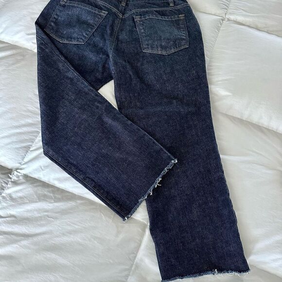 Ann Taylor Loft, boyfriend dark wash jeans. - Picture 3 of 3